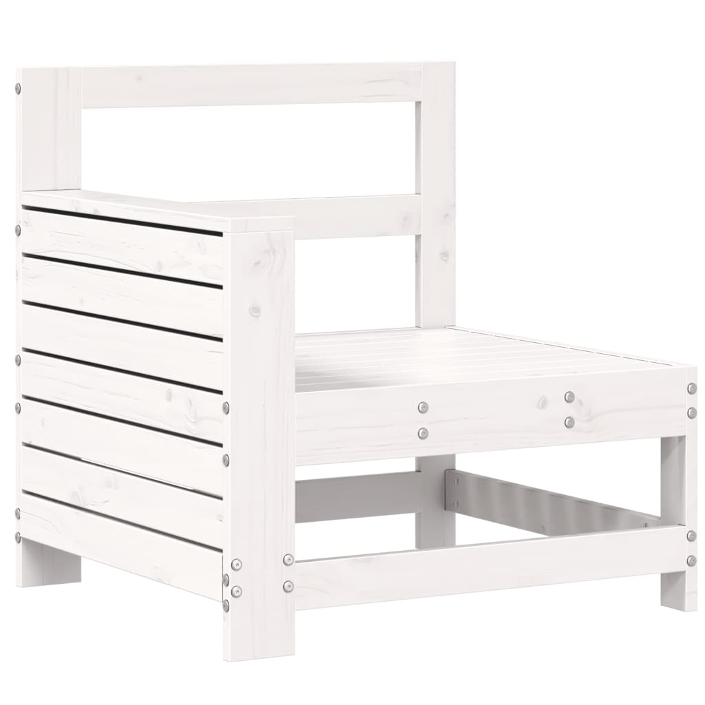 sofamodul til haven 69x62x70,5 cm massivt fyrretræ hvid