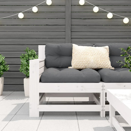 sofamodul til haven 69x62x70,5 cm massivt fyrretræ hvid