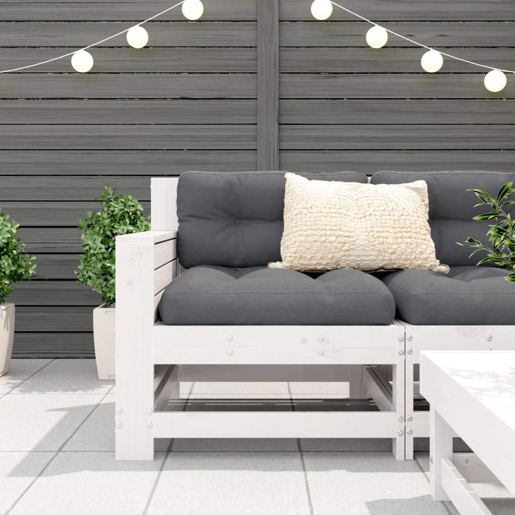 sofamodul til haven 69x62x70,5 cm massivt fyrretræ hvid