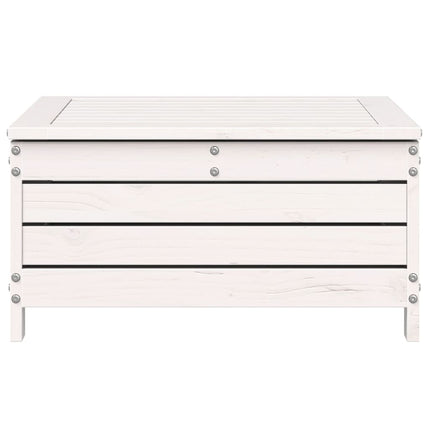 haveskammel 62x63,5x32 cm massivt fyrretræ hvid