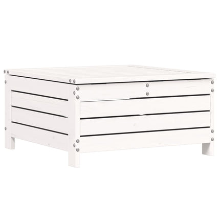 haveskammel 62x63,5x32 cm massivt fyrretræ hvid