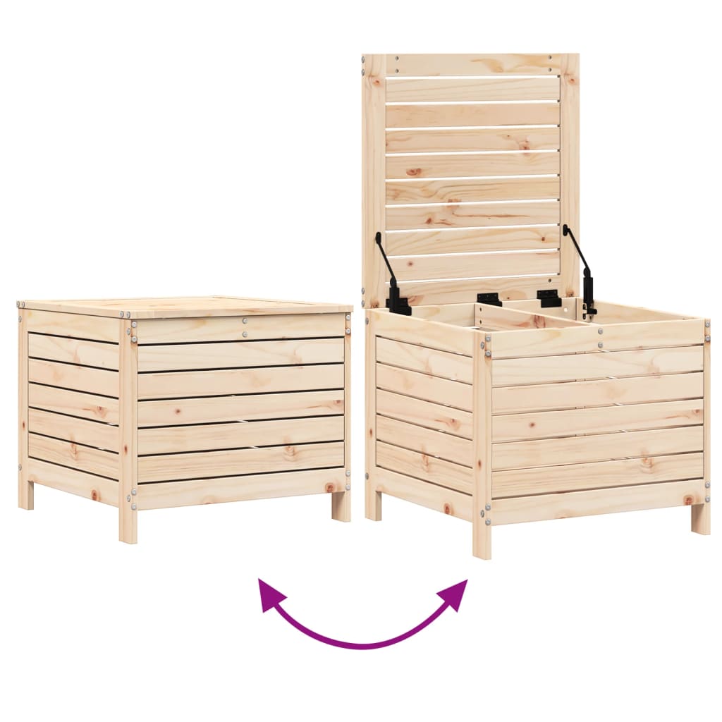 haveskammel 62x63,5x53,5 cm massivt fyrretræ
