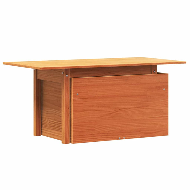 havebord 100x50x75 cm massivt fyrretræ gyldenbrun