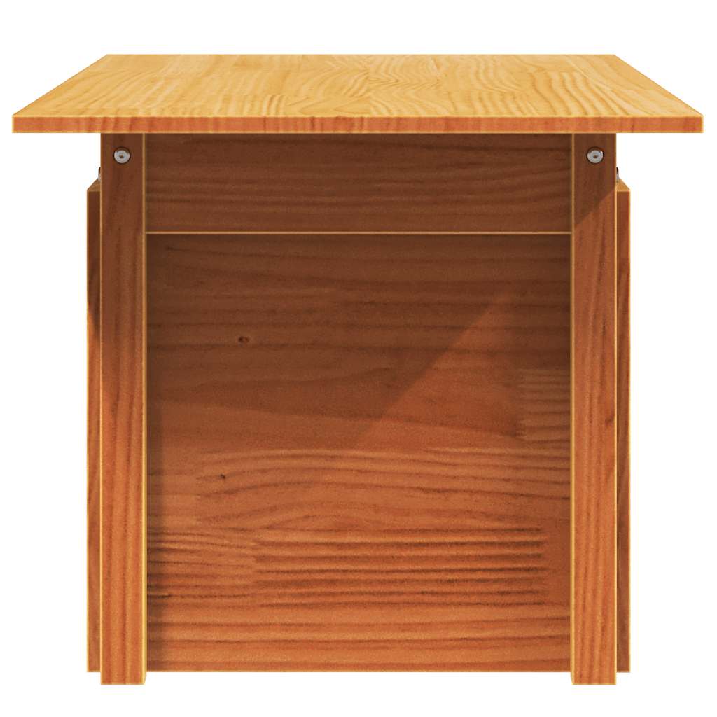 havebord 100x50x75 cm massivt fyrretræ gyldenbrun