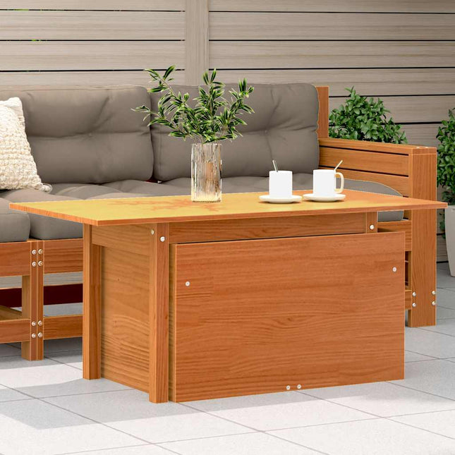 havebord 100x50x75 cm massivt fyrretræ gyldenbrun