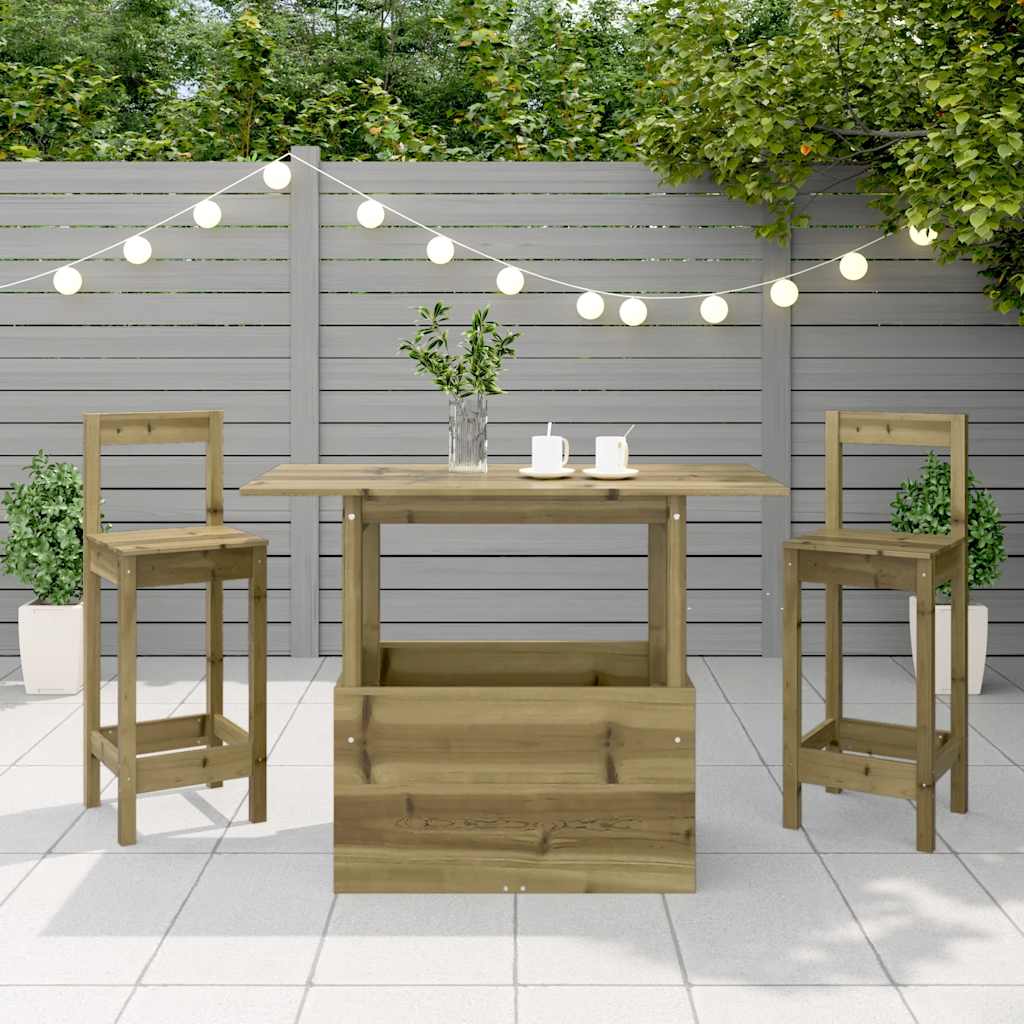 havebord 100x50x75 cm imprægneret fyrretræ