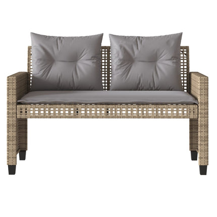 sofasæt til haven 4 dele med hynder polyrattan og glas beige