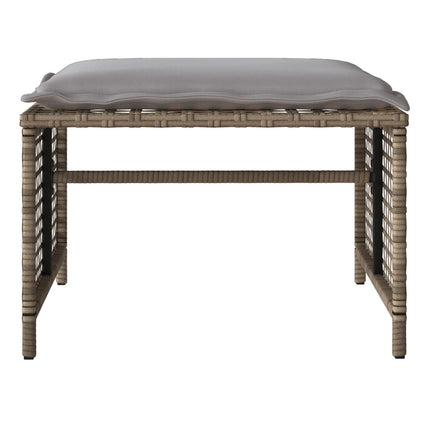 sofasæt til haven 4 dele med hynder polyrattan og glas beige