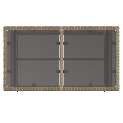 sofasæt til haven 4 dele med hynder polyrattan og glas beige