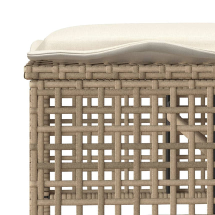 sofasæt til haven 4 dele med hynder polyrattan og glas beige
