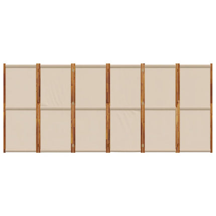 6-panels rumdeler 420 x 180 cm gråbrun