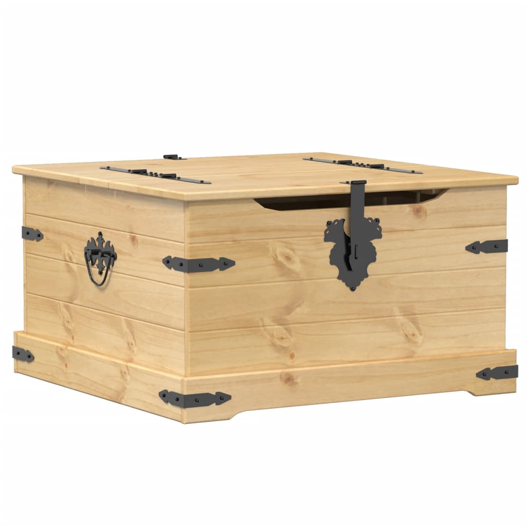 opbevaringsboks Corona 78x78x45 cm massivt fyrretræ