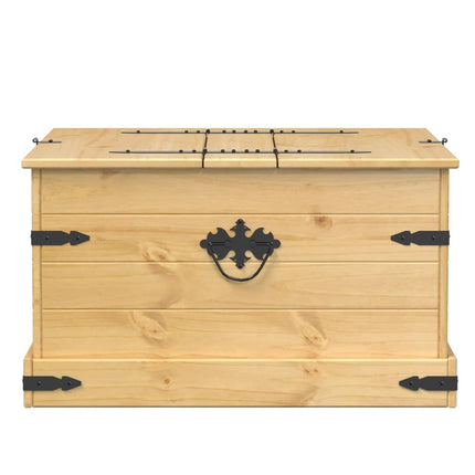 opbevaringsboks Corona 78x78x45 cm massivt fyrretræ