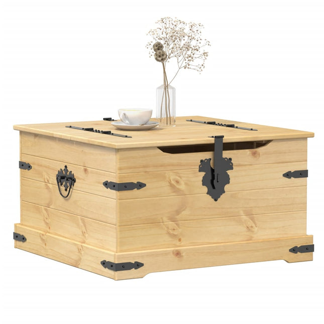 opbevaringsboks Corona 78x78x45 cm massivt fyrretræ