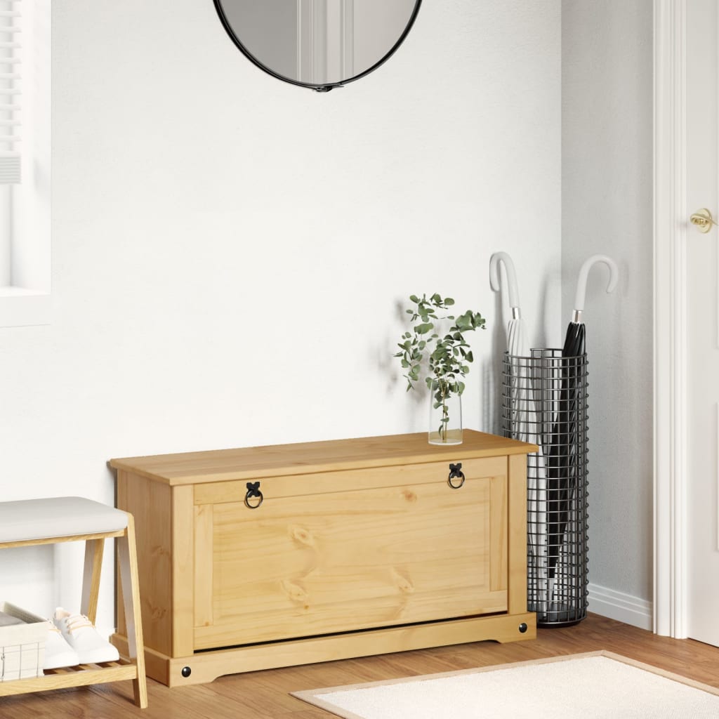 skoskab Corona 99x32x47 cm massivt fyrretræ