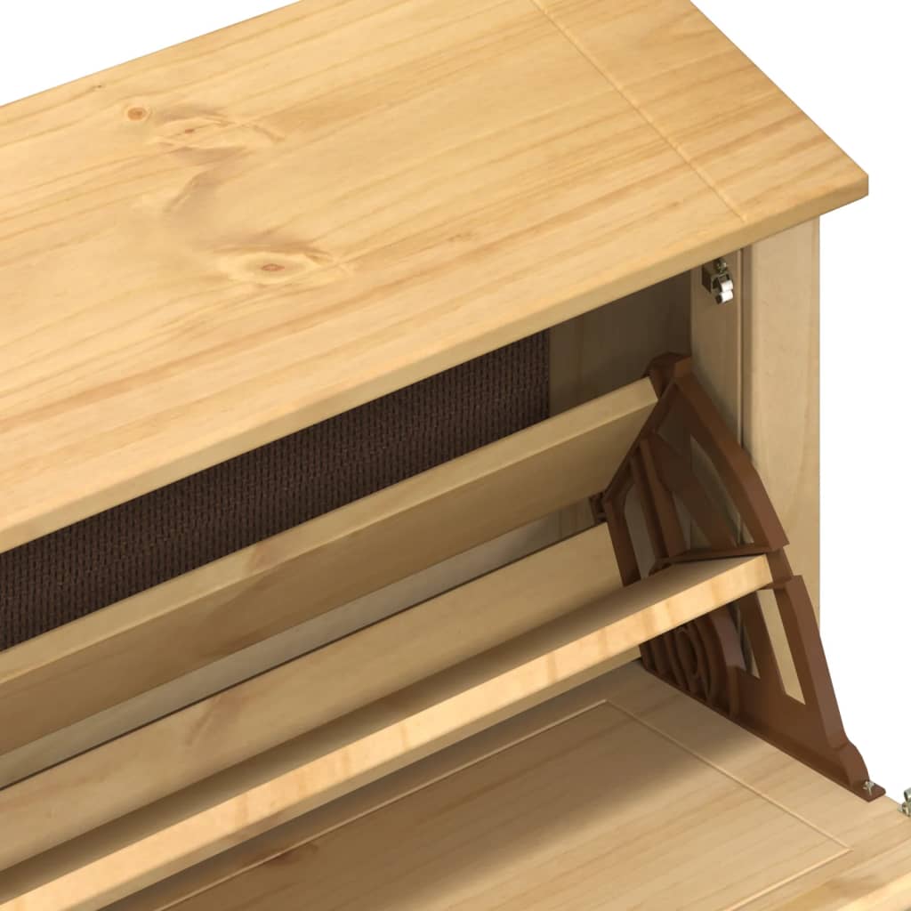 skoskab Corona 99x32x47 cm massivt fyrretræ