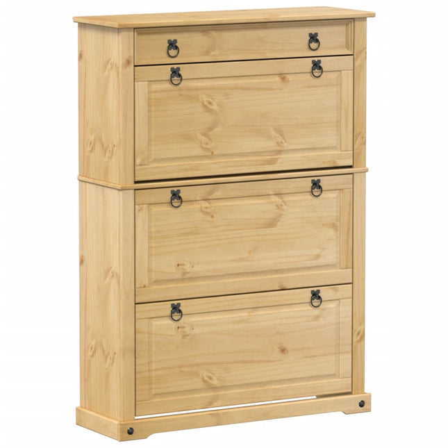 skoskab Corona 99x32x138 cm massivt fyrretræ