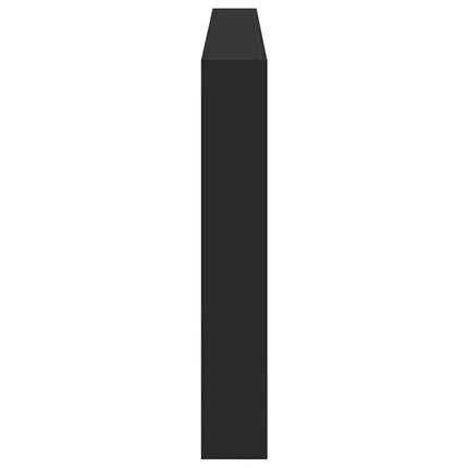 sengegavl med opbevaring og LED-lys 220x17x102 cm sort