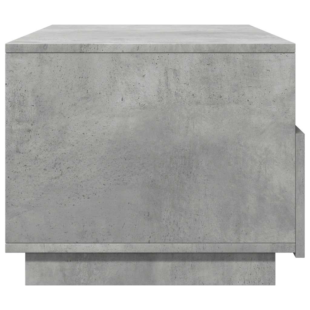 sofabord med LED-lys 90x49x40 cm betongrå