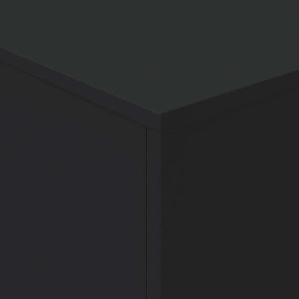 sofabord med LED-lys 90x50x40 cm sort
