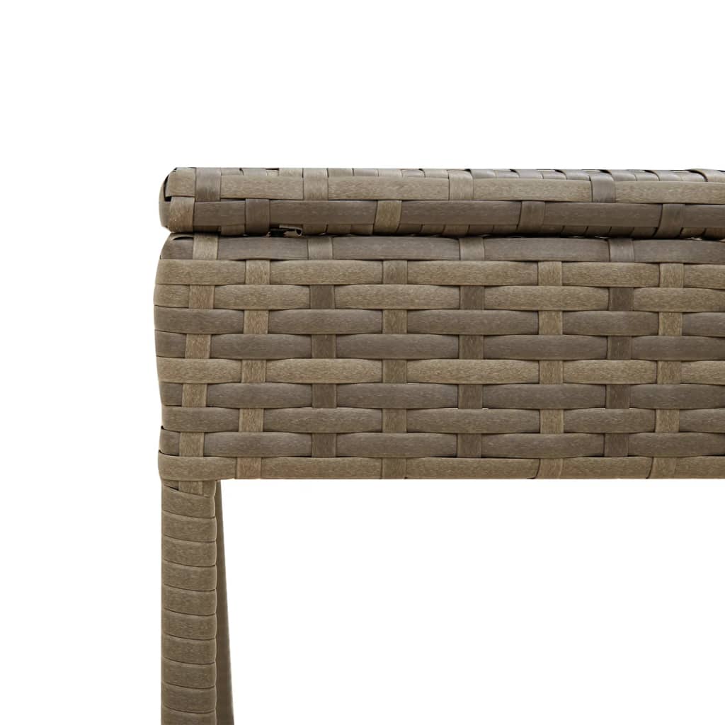 liggestol med baldakin og bord grå polyrattan