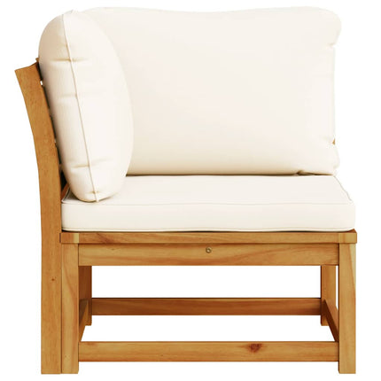 hjørnemodul til sofa 73x73x65 cm med hynder massivt akacietræ