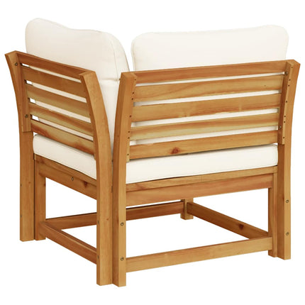 hjørnemodul til sofa 73x73x65 cm med hynder massivt akacietræ