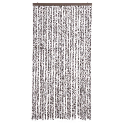 flueforhæng 100x200 cm chenille brun og beige