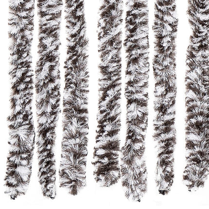 flueforhæng 100x230 cm chenille brun og beige