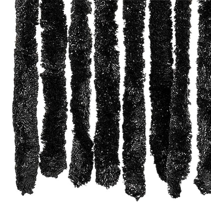 flueforhæng 100x200 cm chenille antracitgrå