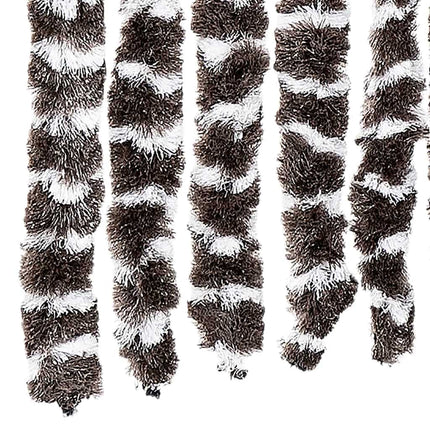 flueforhæng 56x200 cm chenille beige og brun