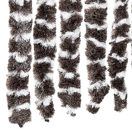 flueforhæng 100x200 cm chenille brun og hvid