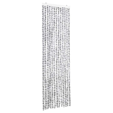 flueforhæng 56x200 cm chenille lysegrå og mørkegrå