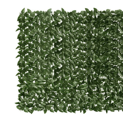 altanafskærmning 300x150 cm med mørkegrønne blade