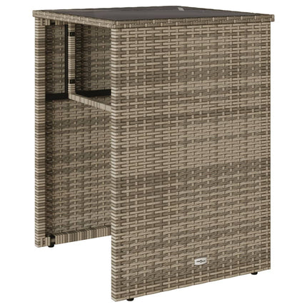bistrosæt til haven 3 dele med hynder polyrattan beige