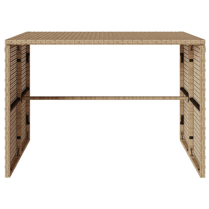 spisebordssæt til haven 3 dele med hynder polyrattan beige