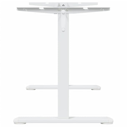 stel til stå-skrivebord (94-135)x60x(70-114) cm stål hvid