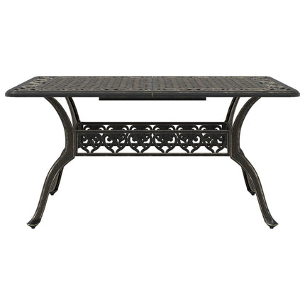 havebord 150x90x72 cm støbt aluminium bronzefarvet