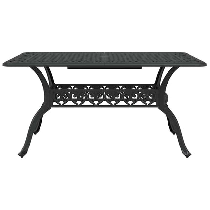 havebord 150x90x72 cm støbt aluminium sort