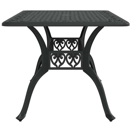 havebord 150x90x72 cm støbt aluminium sort