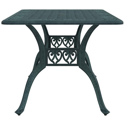 havebord 150x90x72 cm støbt aluminium grøn