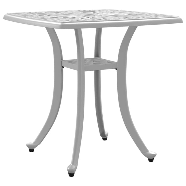 havebord 53x53x53 cm støbt aluminium hvid
