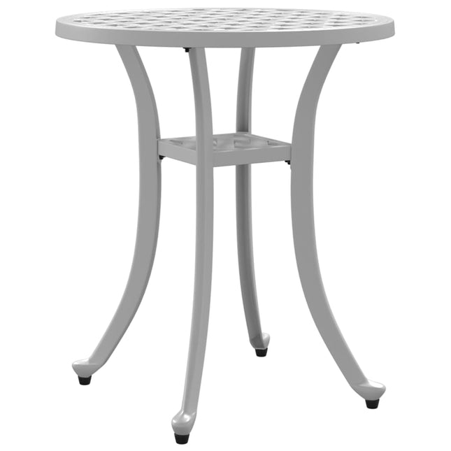 havebord Ø48x53 cm støbt aluminium hvid