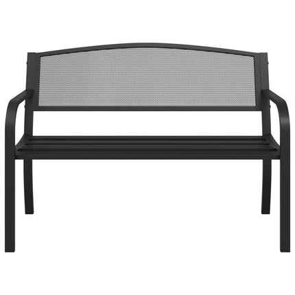 havebænk 119 cm stål sort
