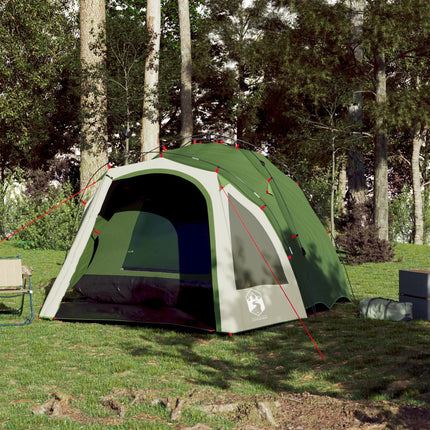 3-personers campingtelt kuppel quick-release grøn