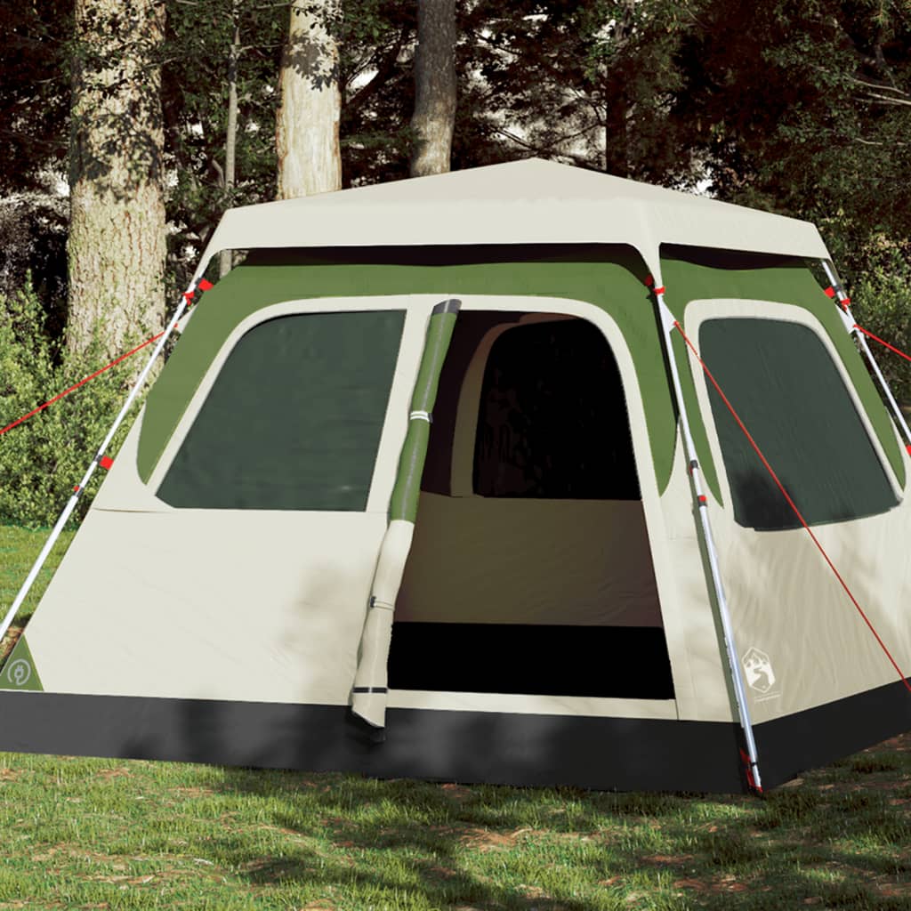 4-personers campingtelt med quick-release - grøn