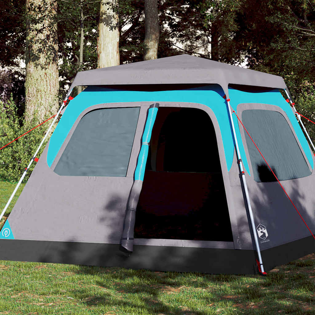 4-personers campingtelt med quick-release - blå