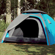 4-personers campingtelt quick-release blå