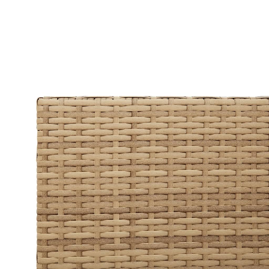 havesofa med bord og hynder L-formet polyrattan beige