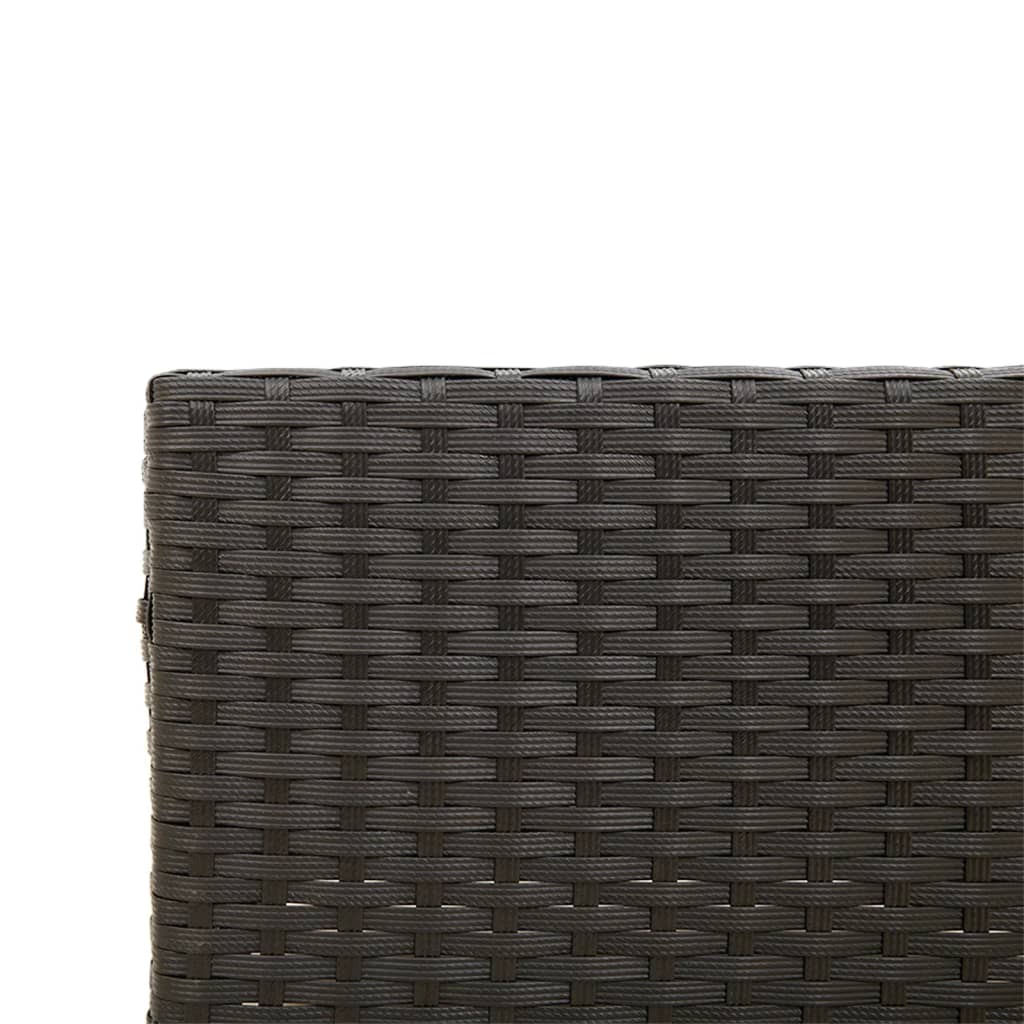 havesofa med bord og hynder L-formet polyrattan sort